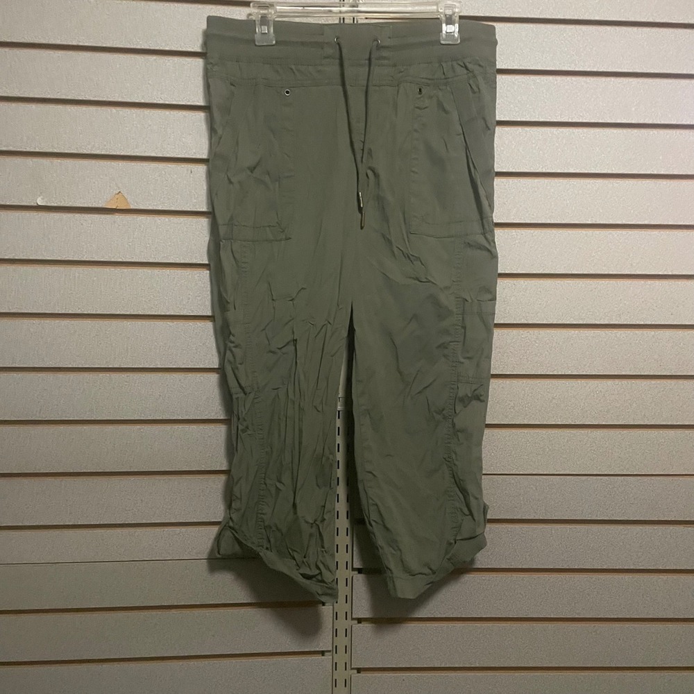 Naturals Reflections Women Olive Green‎ Cargo Capri Pants Size 10